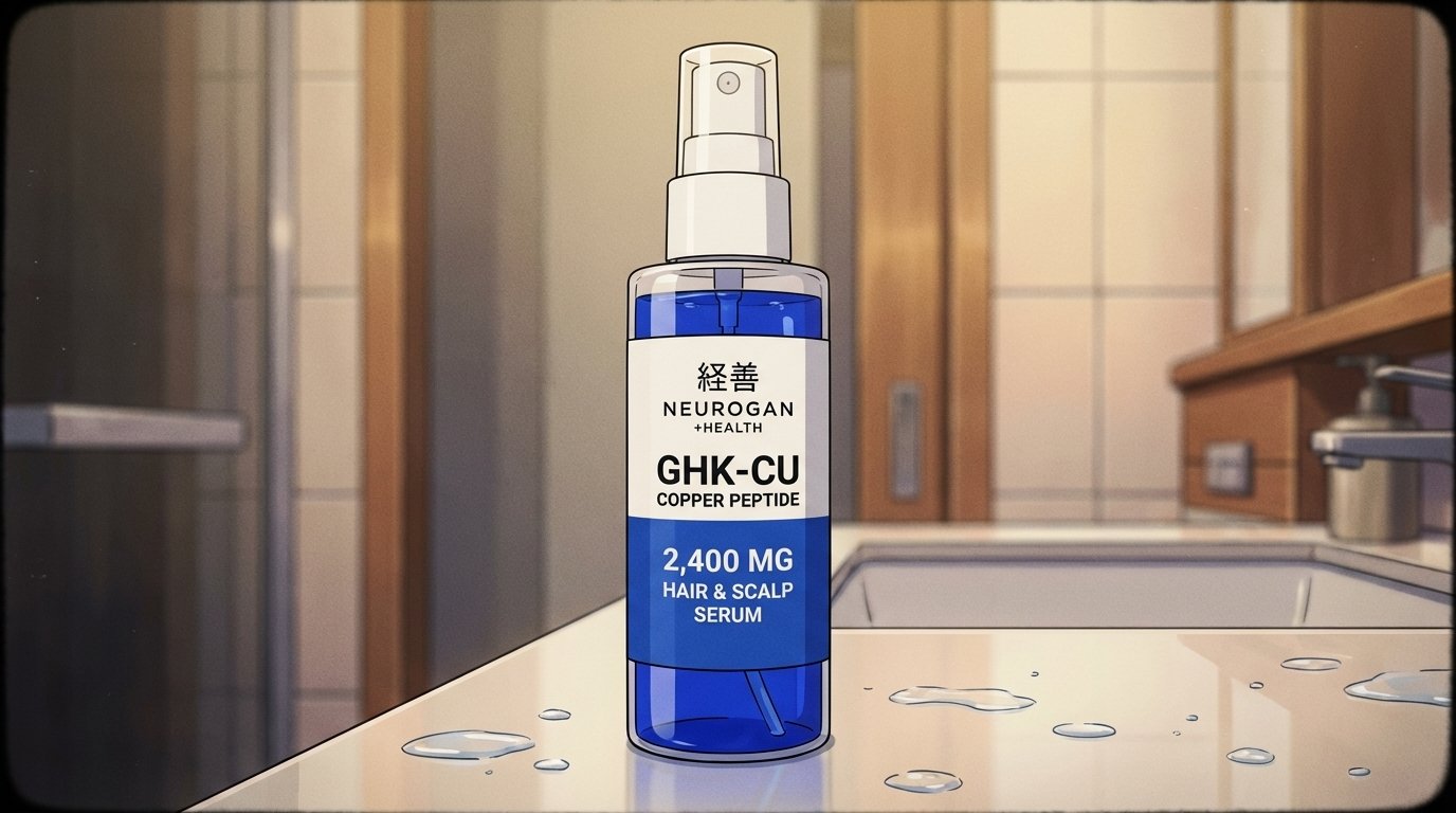 Command your hairline with the 4% GHK-Cu copper peptide serum